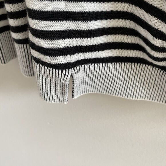 LACOSTE Black Button Cardigan Sweater 100% Cotton Pockets Croc Logo Size 36 - Picture 3 of 5